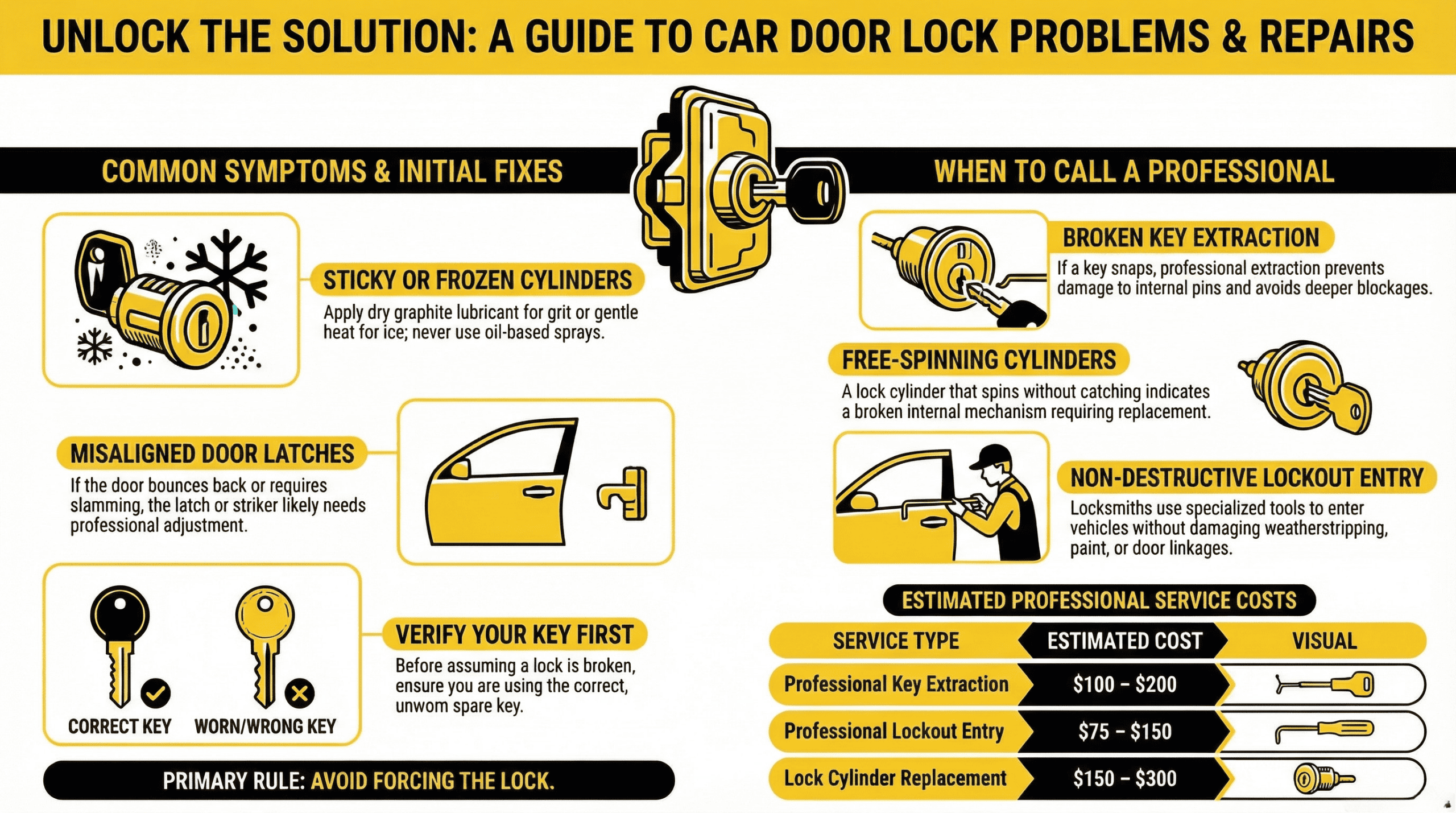 Car door lock problems