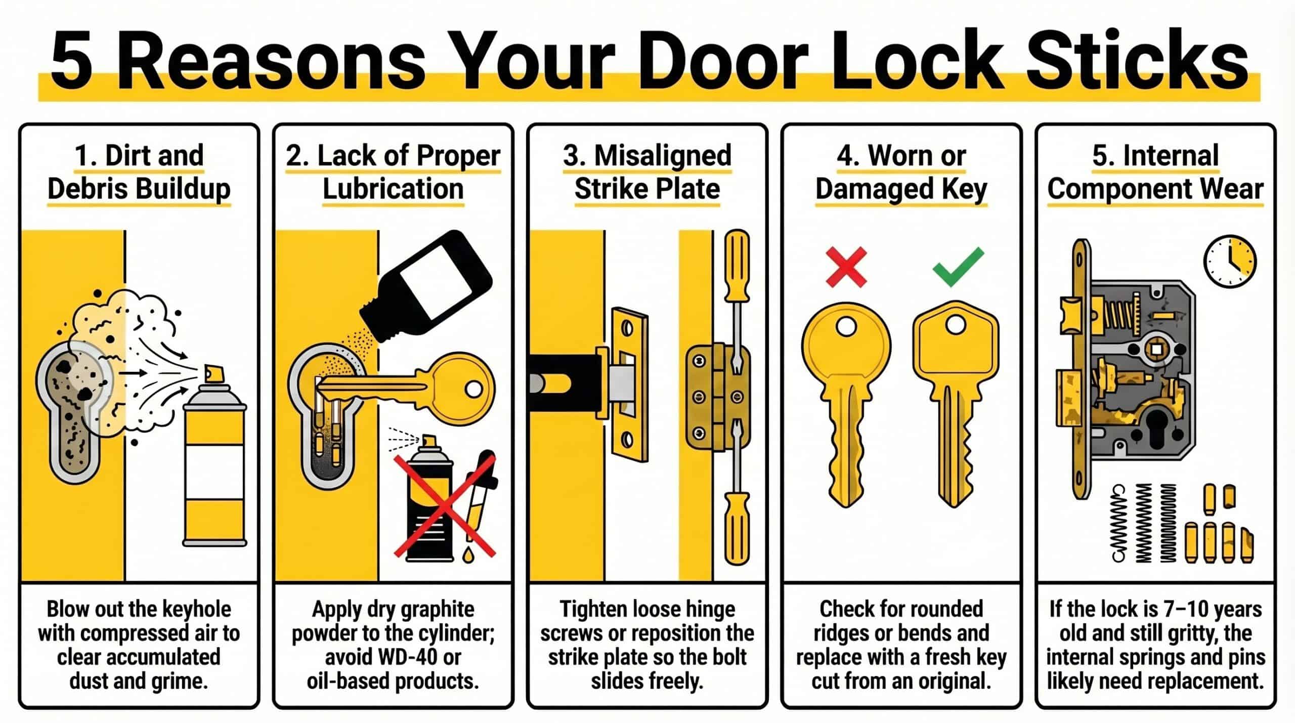 How To Fix A Sticky Door Lock How To Fix A Sticky Door Lock