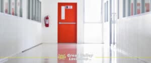 fire door in commercial building